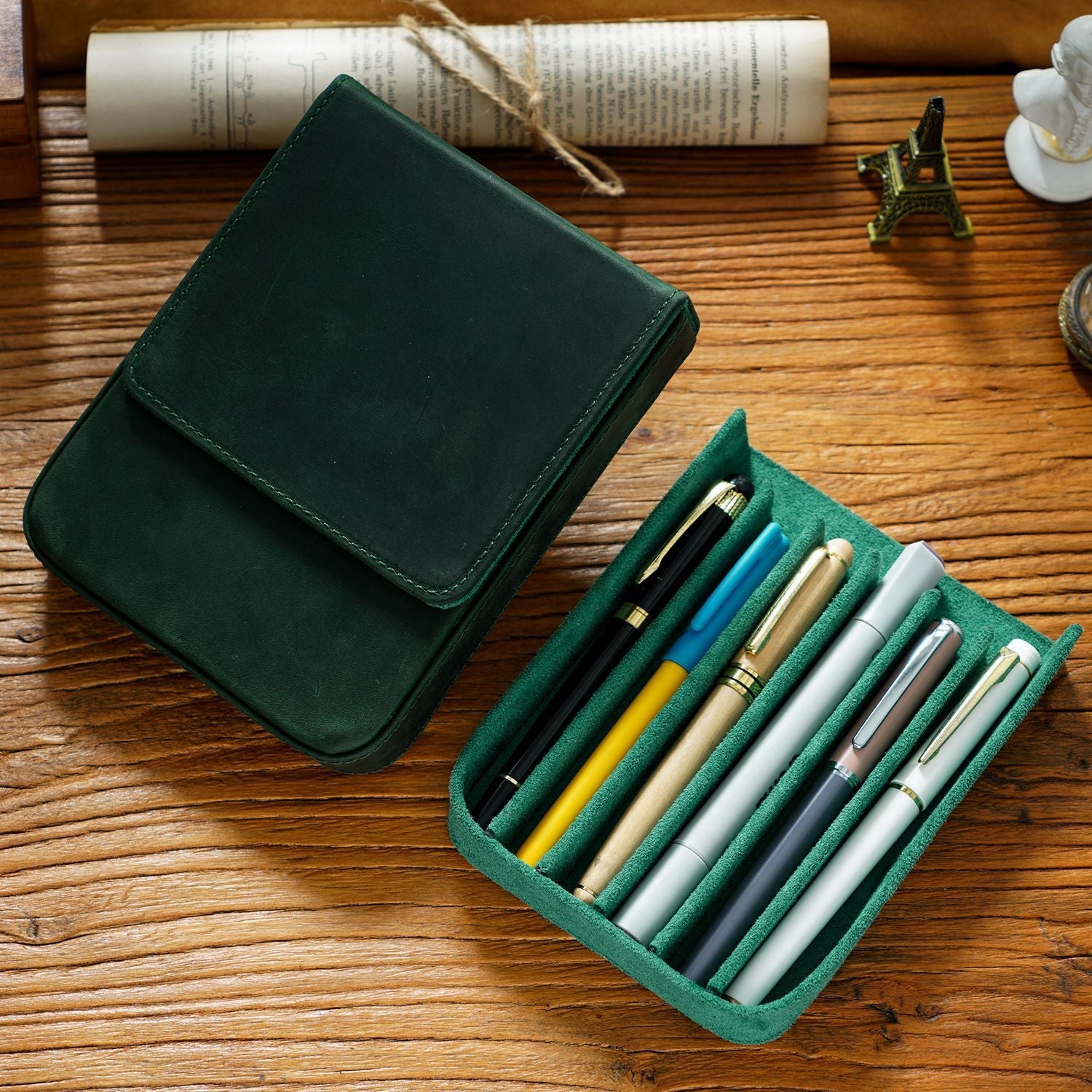 Hard Leather Pen Case