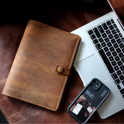 Handmade Retro 9 Ring Binder B5 Leather Journal