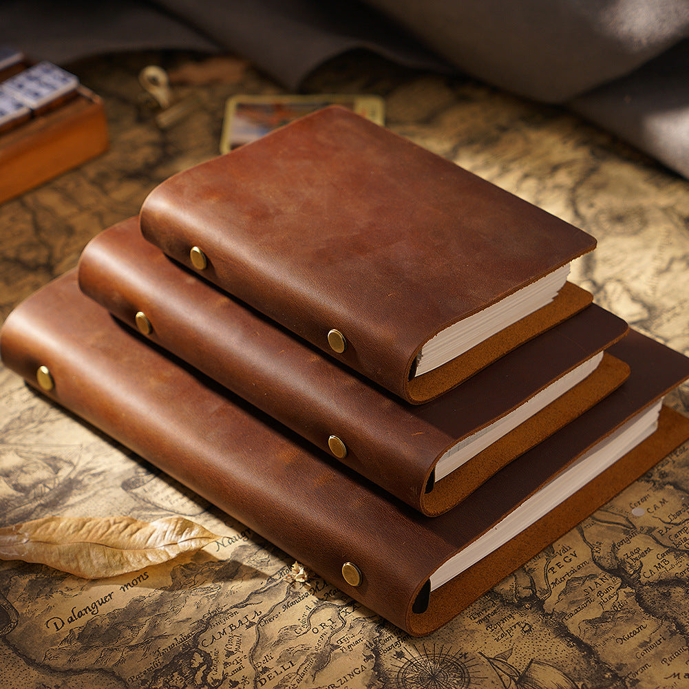 Handmade 6 Ring Binder A6 Leather Journal