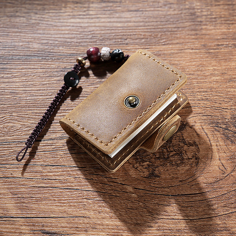 Handmade Bag Charm Leather Refillable Journal