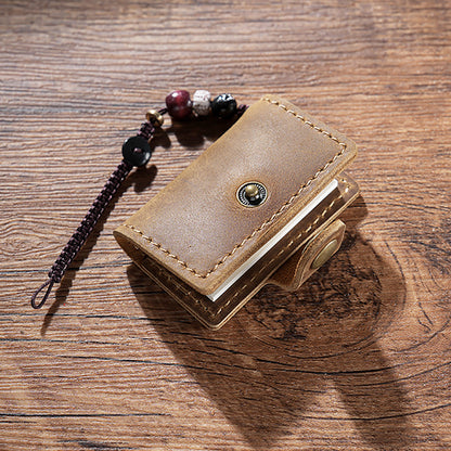 Handmade Bag Charm Leather Refillable Journal