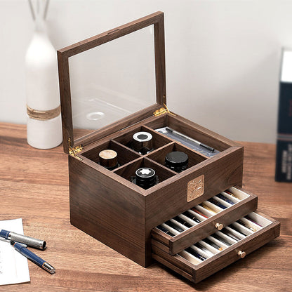 Handmade Black Walnut Wooden Pen Holder System