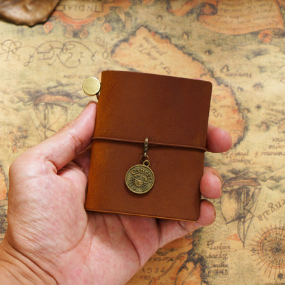 Handmade Mini Waxy Leather Refillable Journal