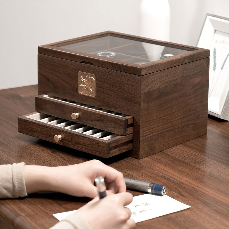 Handmade Black Walnut Wooden Pen Holder System