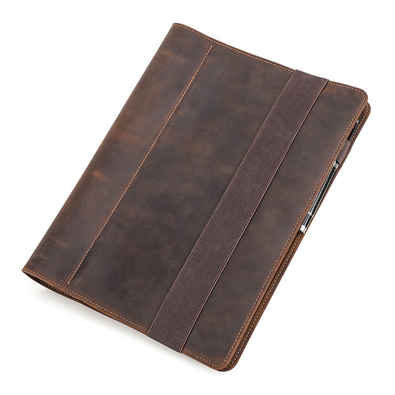 Handmade 4 Ring Binder Card Holder A4 Leather Journal