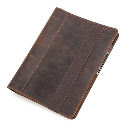 Handmade 4 Ring Binder Card Holder A4 Leather Journal