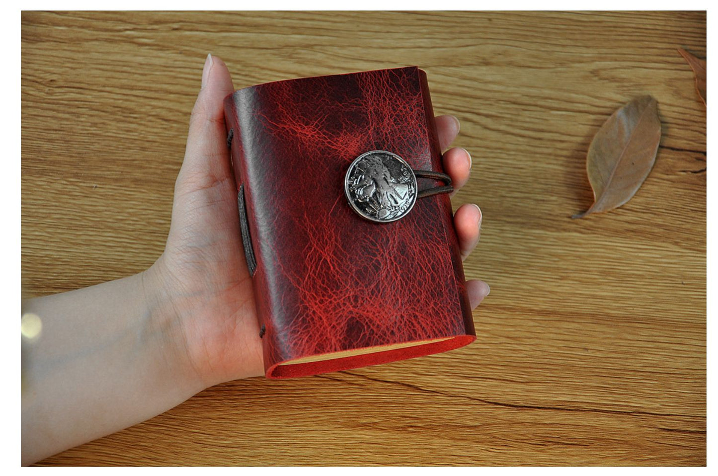 Handmade Colorful A7 Leather Bound Journal