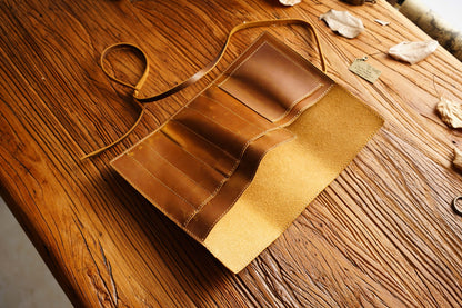 Handmade Roller Leather Pencil Pouch