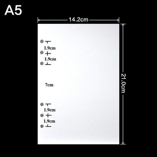 Replacement 6 Ring Binder A5 Notebook Paper