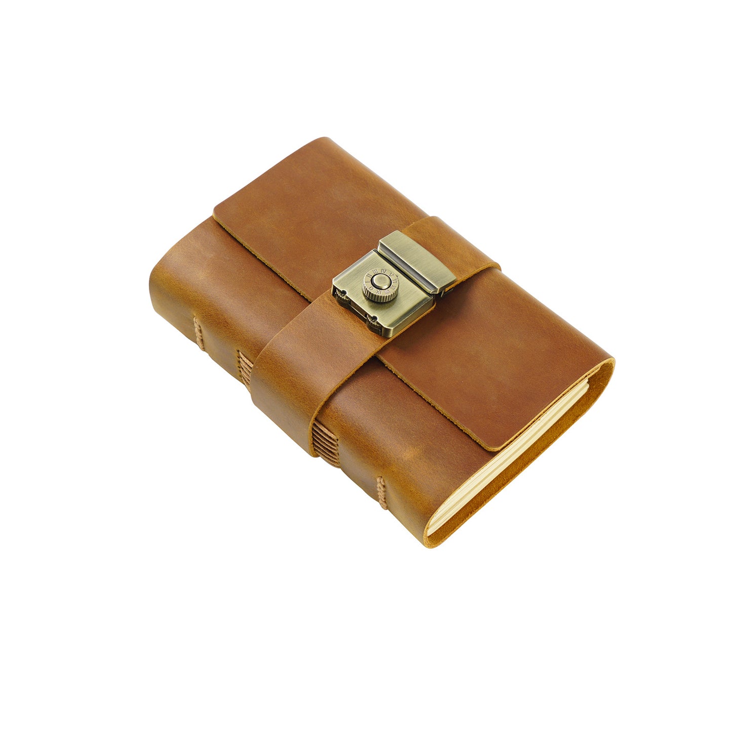 Handmade Password Lock A7 Leather Bound Journal