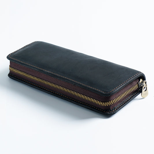 Handmade 10 Slot Leather Pencil Case