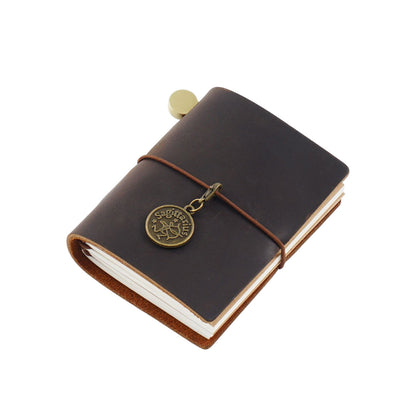 Handmade Mini Crazy Horse Leather Refillable Journal