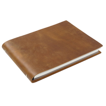 Handmade 6 Ring Binder Horizonal A4 Leather Journal