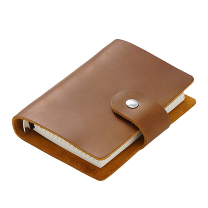 Handmade 5 Ring Binder A8 Leather Journal