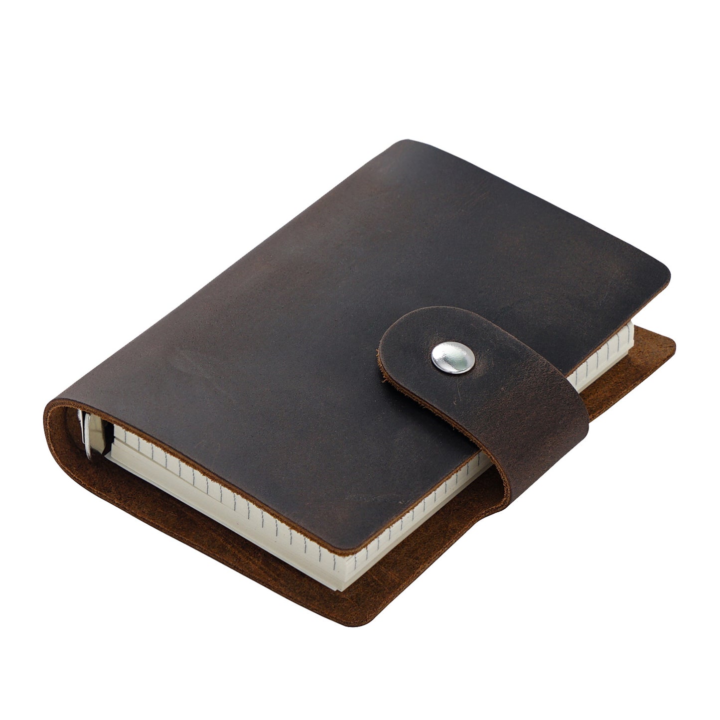 Handmade 5 Ring Binder A8 Leather Journal