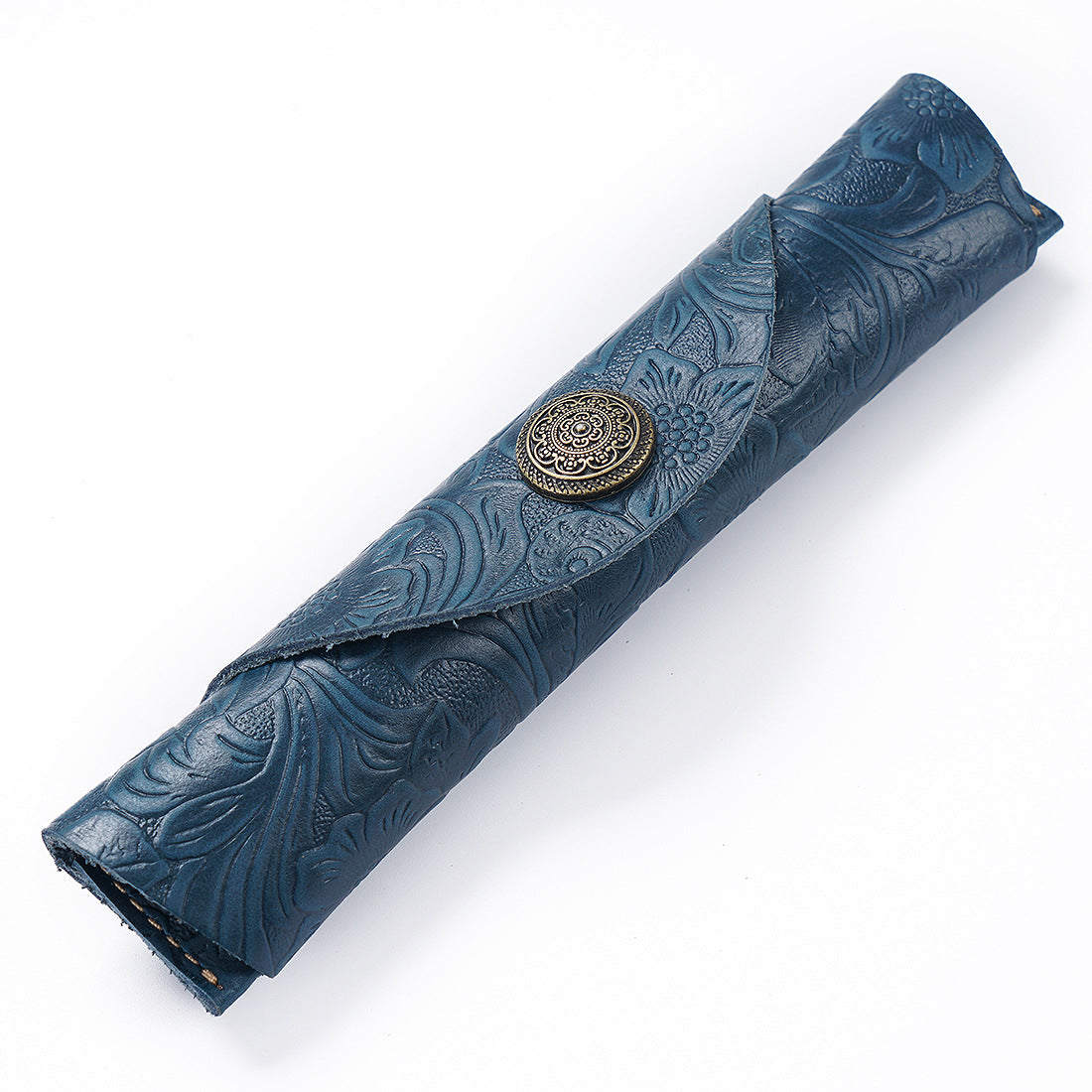 Handmade Roller Embossed Leather Pen Case