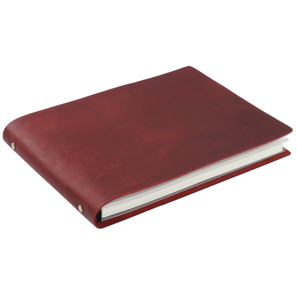 Handmade 6 Ring Binder Horizonal A4 Leather Journal