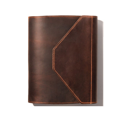 Handmade Trifold 6 Ring Binder A7 Leather Journal