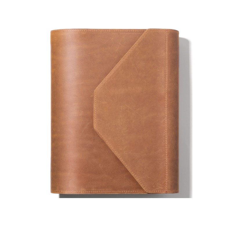 Handmade Trifold 6 Ring Binder A5 Leather Journal