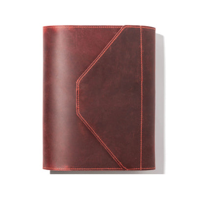 Handmade Trifold 6 Ring Binder A7 Leather Journal