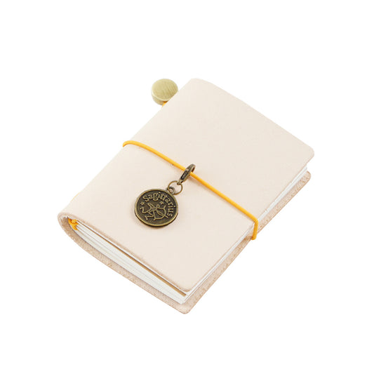 Handmade Mini Undyed Leather Refillable Journal