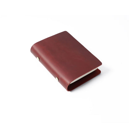 Handmade 6 Ring Binder A7 Leather Journal