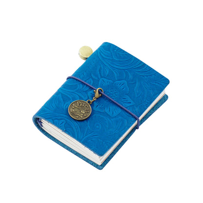 Handmade Mini Embossed Leather Refillable Journal