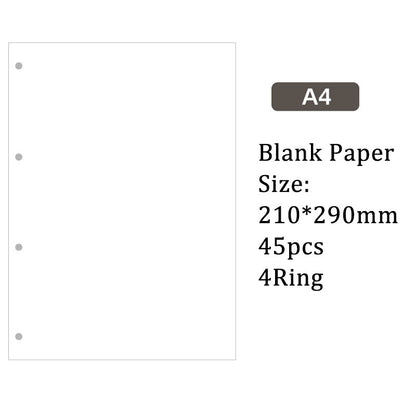 Replacement 4 Ring Binder A4 Notebook Paper